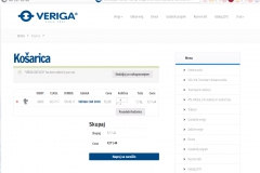 Veriga lesce B2B Trgovina - Vsebina košarice
